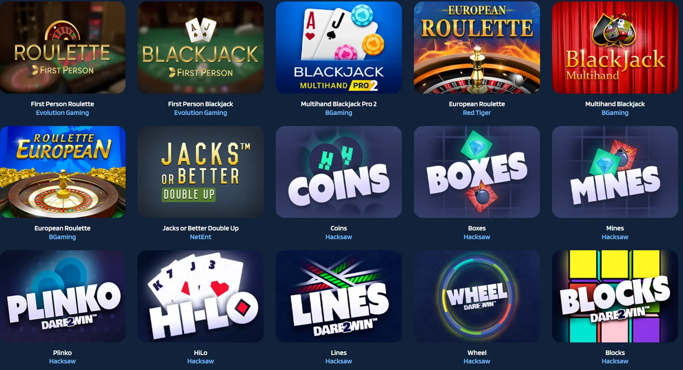 jaabet casino table games